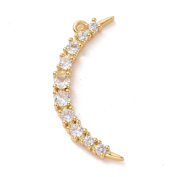 Кулоны из экологически чистой латуни с прозрачным кубическим цирконием, без кадмия и без свинца, долговечный, луна