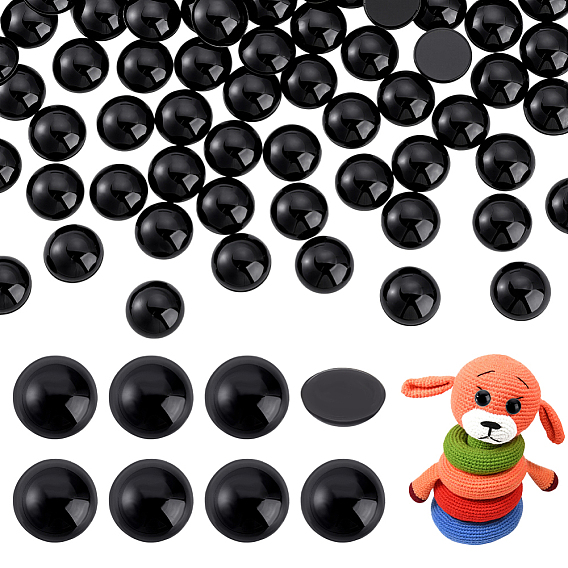 160шт. пластиковые кукольные глаза-кабошоны, для изготовления кукол, полукруглый