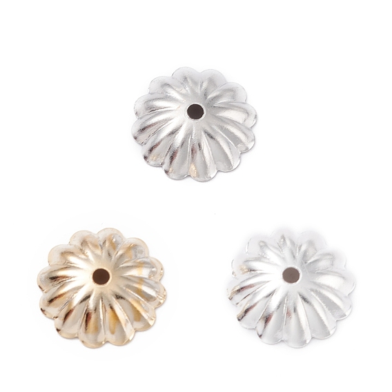 Латунные многолепестковые колпачки для бусинок, долговечный, цветок