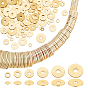 6 стили латунные разделительные бусины, плоско-круглые