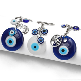 Turkey Plastic Drip Eye Alloy Pendant Keychain Key Ring Pendant Jewelry Accessories
