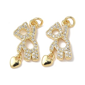 Латунные микро проложить кубического циркония подвески, с целью перехода в кольце, медведь, без свинца и без кадмия, долговечный