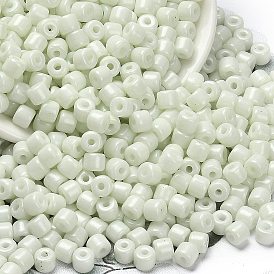 Baking Paint Pearlized Glass Seed Beads, Round Hole, Cylinder