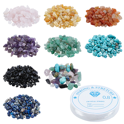 Бусины из драгоценных камней, прозрачная эластичная кристаллическая нить