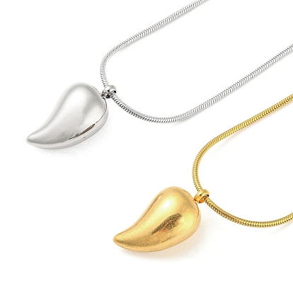 304 ожерелья с подвесками из нержавеющей стали для женщин, слеза