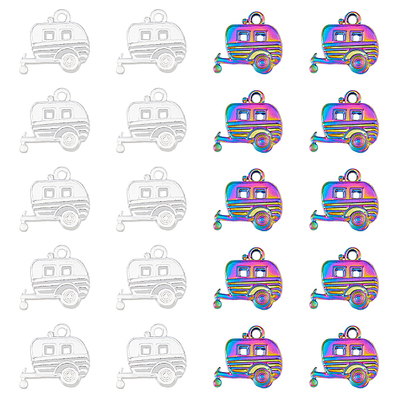 40 шт 2 цвета подвески из цинкового сплава в тибетском стиле, кемпинг автомобиль