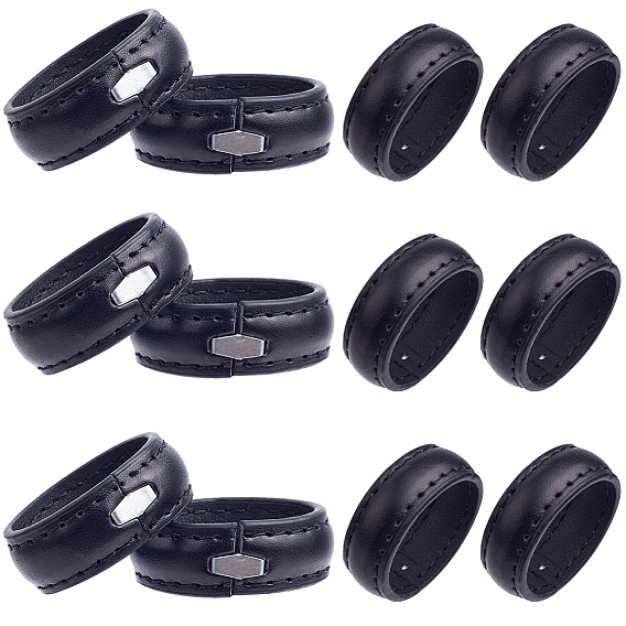 50 шт. искусственная кожа с кольцами для крепления поясного ремня из сплава, круглые кольца