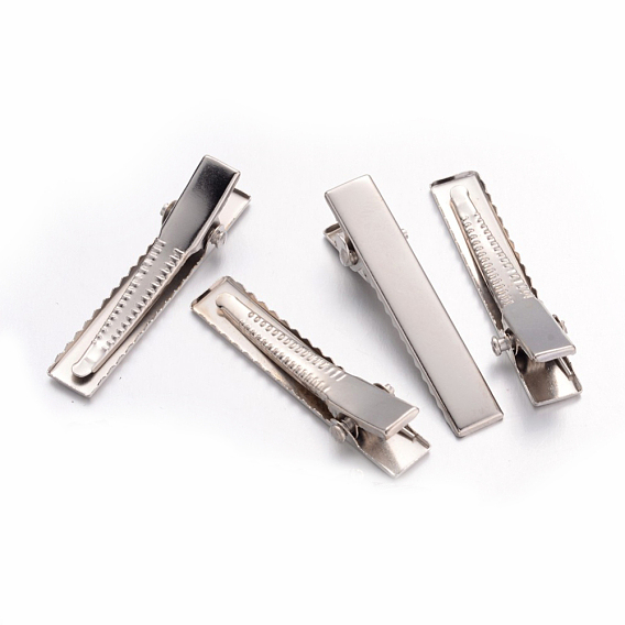 Planche fornituras pinza de pelo de cocodrilo plana, accesorios del pelo de DIY que hacen