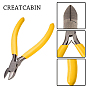CREATCABIN 1Pc 45# Steel Jewelry Pliers, Side Cutting Pliers, with Plastic Handle