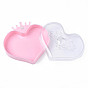 Polystyrene Plastic Bead Containers, Candy Treat Gift Box, for Wedding Party Packing Box, Heart with Crown