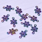 Alloy Connector Charms, Flower