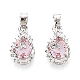 Латунные микро проложить кубического циркония подвески, без кадмия, без никеля и без свинца, слеза