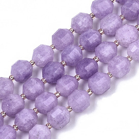 Natural Amethyst Beads Strands, Oval, Dyed, Faceted