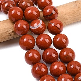 Натуральные красные яшмы бусы пряди, круглые