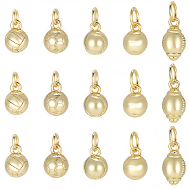 20 шт 5 стили латунные подвески, с целью перехода в кольце