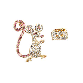 Cute Squirrel Earrings with Zinc Alloy and Rhinestones - Creative Fashion Jewelry