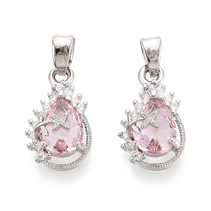 Латунные микро проложить кубического циркония подвески, без кадмия, без никеля и без свинца, слеза