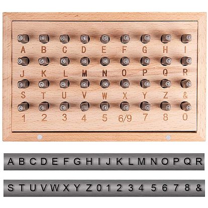 Siegelmarken, einschließlich Buchstabe a ~ z, Nummer 0~8 und kaufmännisches Und
