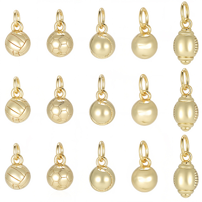 20 шт 5 стили латунные подвески, с целью перехода в кольце