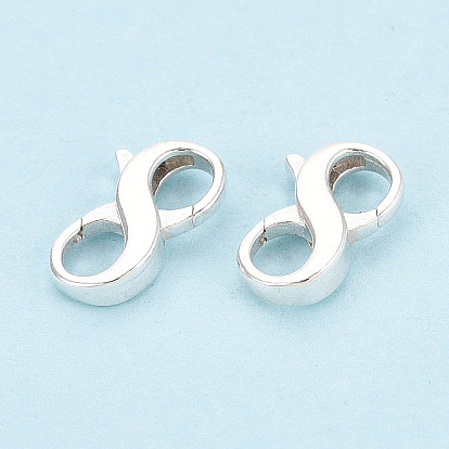 925 двойные застежки-карабины из стерлингового серебра, 8 форму