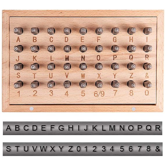 Siegelmarken, einschließlich Buchstabe a ~ z, Nummer 0~8 und kaufmännisches Und
