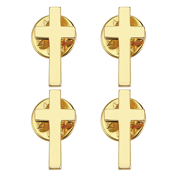 4Pcs Cross Alloy Lapel Pin Backs for Backpack Clothes