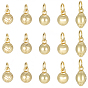 20Pcs 5 Styles Brass Pendants, with Jump Ring