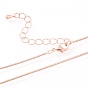 Brass Round Snake Chain Necklaces Making, with Lobster Claw Clasps, Long-Lasting Plated
