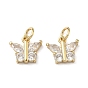 Латунные микропаве прозрачные кубические циркониевые подвески, бабочки прелести