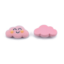 Opaque Resin Cabochons, Flocky Cloud