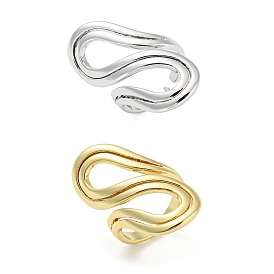 Brass Wrapped Open Cuff Rings, Hollow