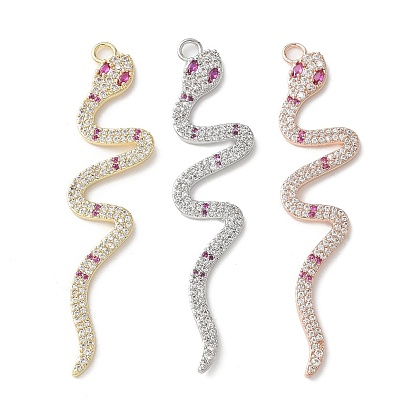 Покрытие стойки латунь с подвесками из фианита, без кадмия, без никеля и без свинца, змееподобные амулеты