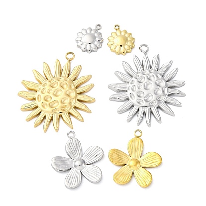 304 подвески из нержавеющей стали, вакуумное покрытие pvd, цветочный шарм