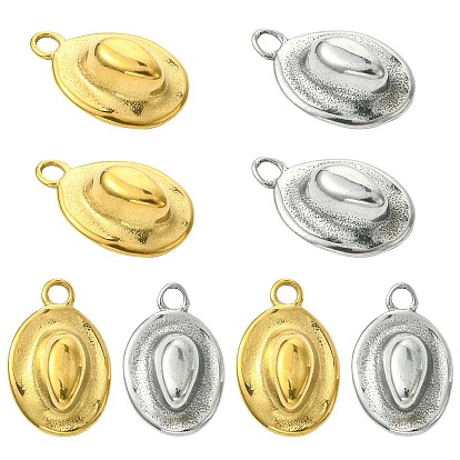 10 шт. 2 цвета 304 подвески из нержавеющей стали, шляпные прелести