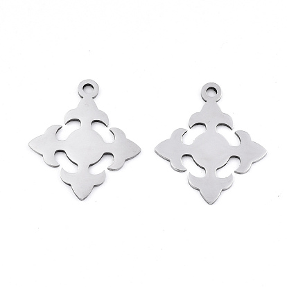 201 Stainless Steel Pendants, Laser Cut, Cross