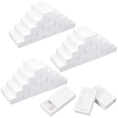 70Pcs Foldable Paper Drawer Boxes, Sliding Gift Boxes, for Christmas wrappping Gift, Party, Wedding, Rectangle