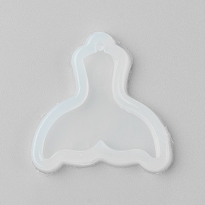 Food Grade Pendant Silicone Molds, Fondant Molds, For DIY Cake Decoration, Chocolate, Candy, UV Resin & Epoxy Resin Jewelry Making, Whale Tail Shape