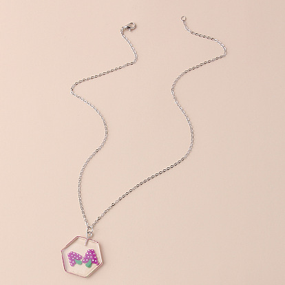 Fashionable Strawberry Pendant Necklace - Cute and Unique Geometric Clothing Accessory for Women.