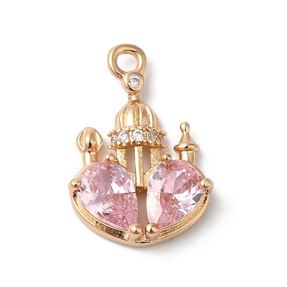 Латунные подвески, со стеклом, очарование замка