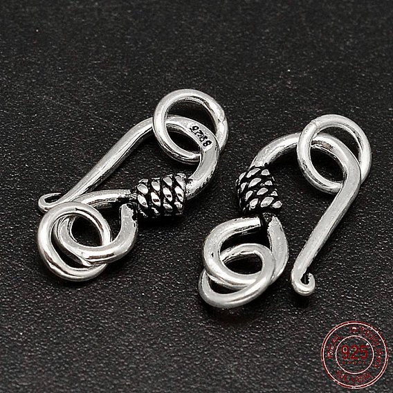 925 Thailand Sterling Silver S-Hook Clasps