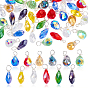 72шт 12 стильные стеклянные подвески, слеза, с медной проволокой, граненые