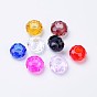 Glass European Beads, Faceted Rondelle, 14x8mm, Hole: 5mm