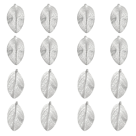 Pendentifs en acier inoxydable, feuille