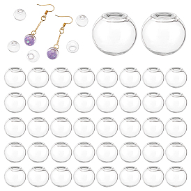 200 шт. Круглые бутылки с механизированными выдувными стеклянными шарами, для серег или поделок