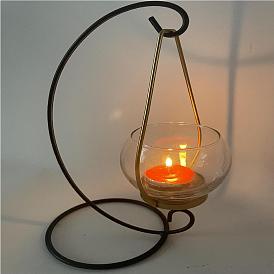 Retro candle decoration ornaments romantic iron glass ball candle holder home decoration