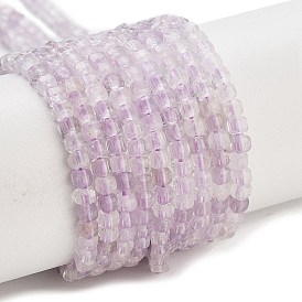 Natural Amethyst Beads Strands, Faceted Table Cut Cube