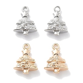 Подвески из прозрачного кубического циркония с микропейвом, без кадмия, без никеля и без свинца, Рождественские елки