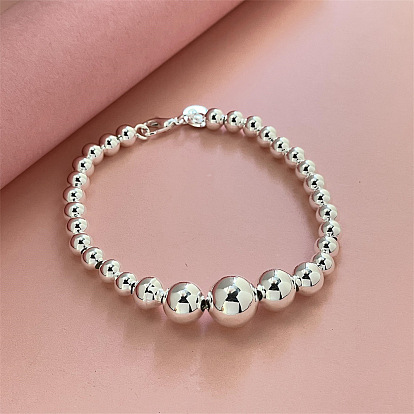 Латунные круглые браслеты из бисера для мужчин и женщин