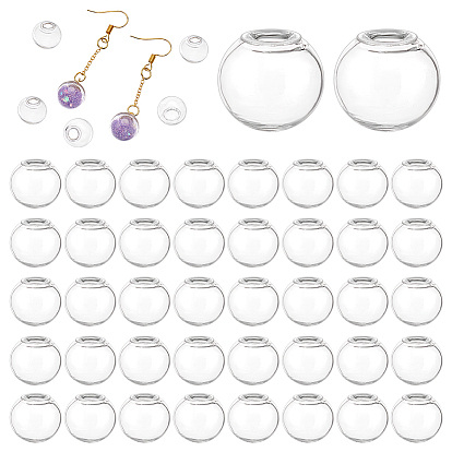 200 шт. Круглые бутылки с механизированными выдувными стеклянными шарами, для серег или поделок