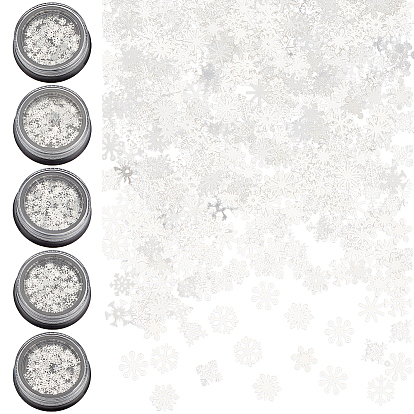 5шт. украшения для ногтей из сплава, снежинка